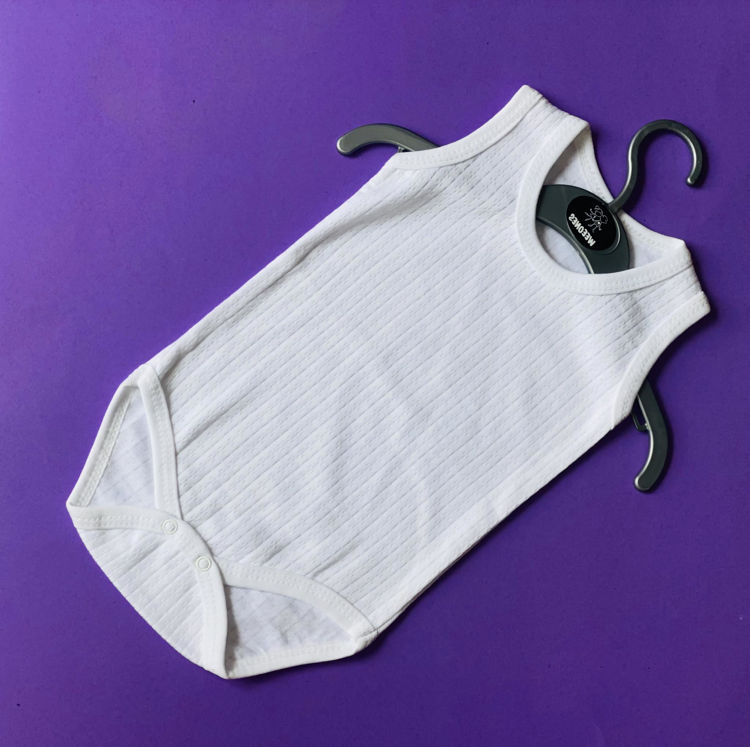 Picture of GIZGI COTTON WHITE GROW - SLEEVELESS 6-9 MONTHS